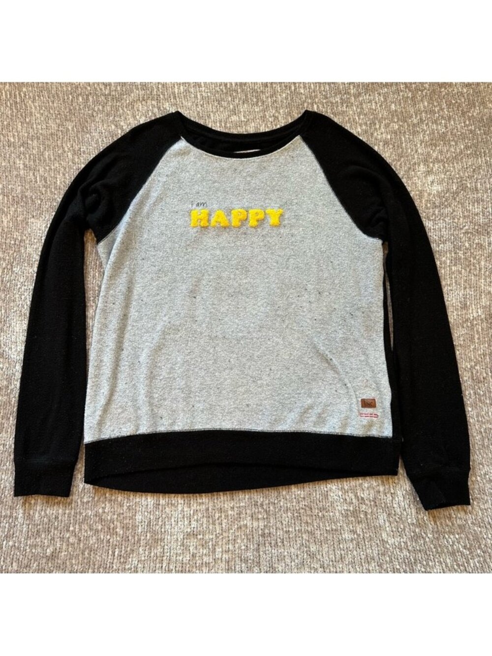 Peace Love World "I am Happy" Pullover Sweatshirt